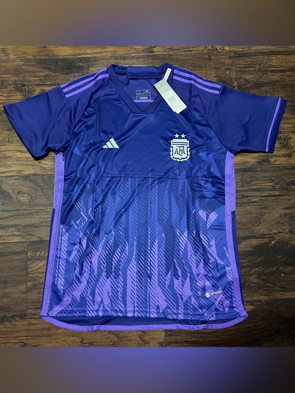 Adidas Argentina Men's Short Sleeve Soccer Jersey - Purple